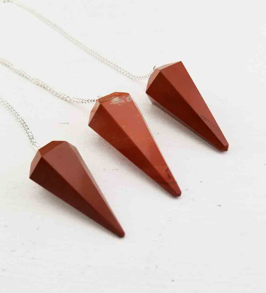 Red Jasper Polished Gemstone Pendulum - Grounding Earth Energy