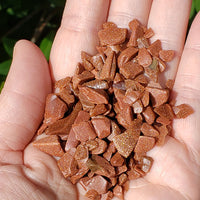Red Goldstone Gemstone Chips - 1 Ounce Bag