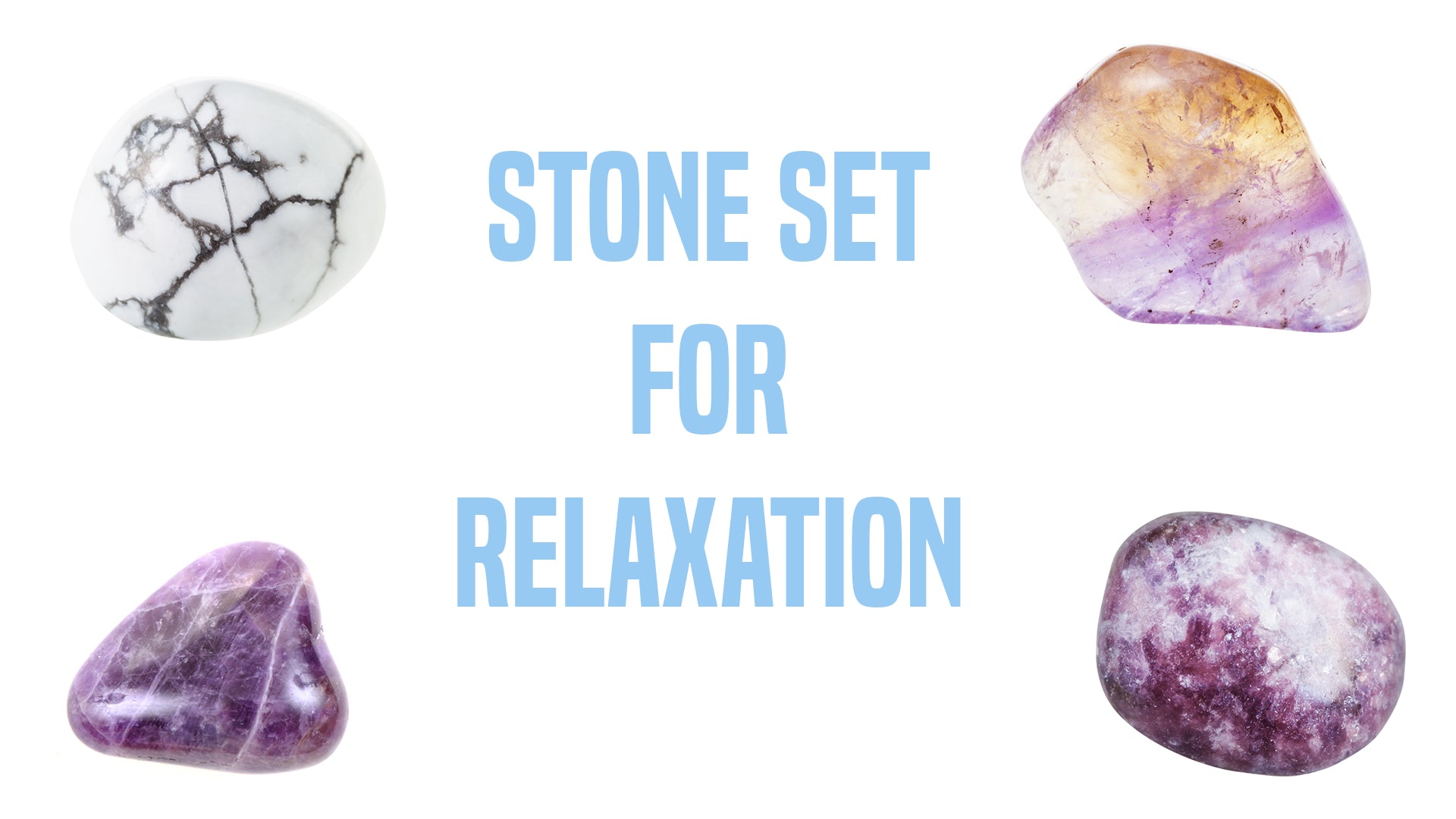 Relaxation, Reduce Stress &amp; Anxiety Gemstone Pocket Stone Set | Crystal Gemstone Shop.