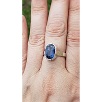 Blue Kyanite Sterling Silver Gemstone Ring - Lexie 3