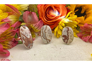 Crazy Lace Agate Gemstone Sterling Silver Ring