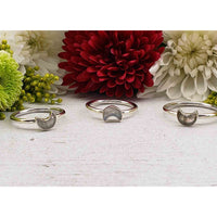Labradorite Gemstone Sterling Silver Ring - Petite Mini Jewelry - Sheena