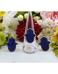Lapis Lazuli Gemstone Sterling Silver Hand of Fatima Ring - Pacifica