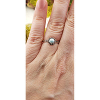 Larimar Gemstone Sterling Silver Ring - Carlie  Crystal Gemstone Shop