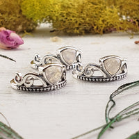 Rainbow Moonstone Gemstone Sterling Silver Ring - Mahina | Crystal Gemstone Shop.