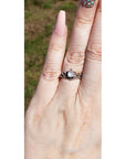Rainbow Moonstone Gemstone Sterling Silver Ring - Lunabella | Crystal Gemstone Shop.