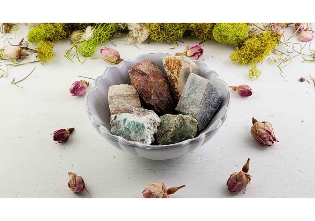 Healing Stone Essentials - Five Random Raw Gemstones - NEW MIX 2