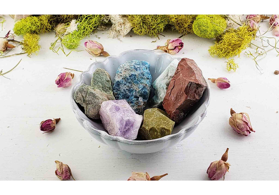 Healing Stone Essentials - Five Random Raw Gemstones - NEW MIX