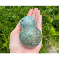 Ruby Kyanite Gemstone Sphere Orb Marble - Multiple Sizes! 4