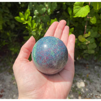 Ruby Kyanite Gemstone Sphere Orb Marble - Multiple Sizes! 5