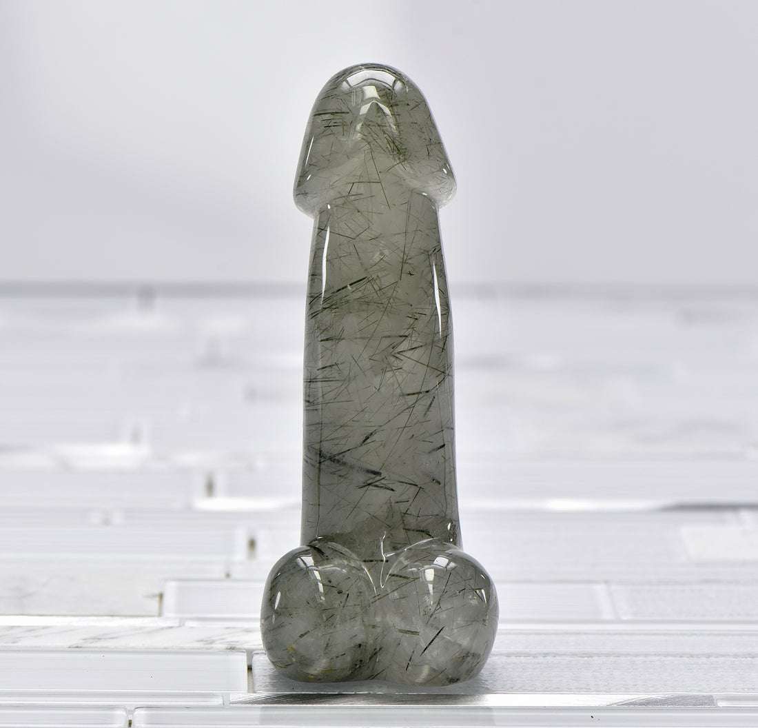 Rutilated Quartz Crystal Gemstone Phallus 3