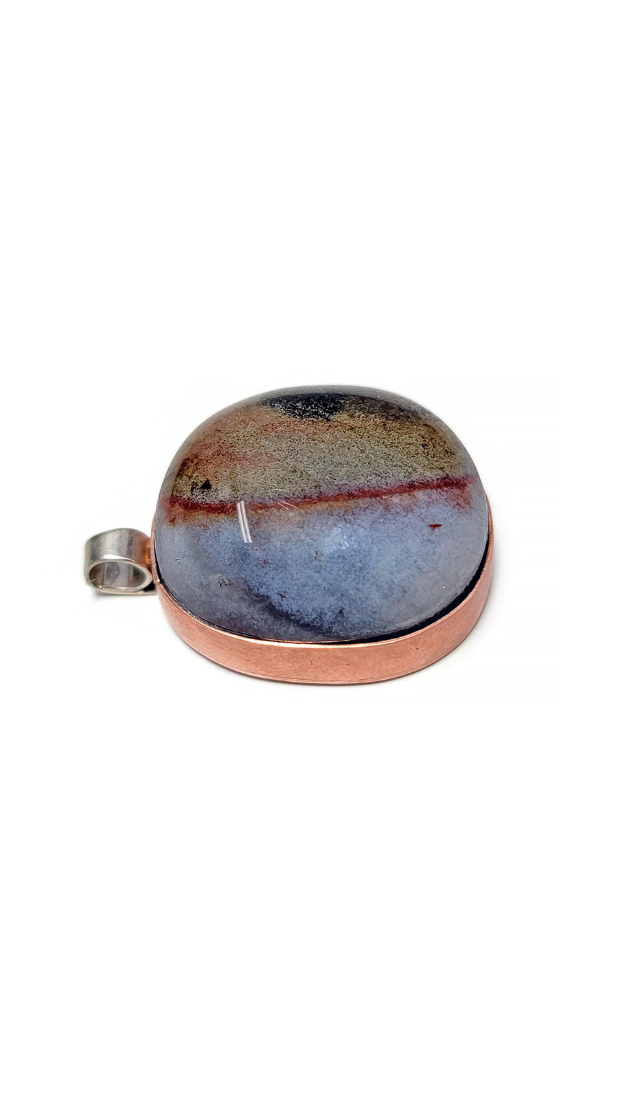 Sardonyx Gemstone Natural Copper & Sterling Silver Pendant