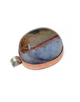 Sardonyx Gemstone Natural Copper & Sterling Silver Pendant