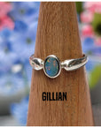 Australian Opal Sterling Silver Ring - Petite Stackable Rings 4
