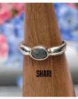 Australian Opal Sterling Silver Ring - Petite Stackable Rings 3