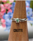 Australian Opal Sterling Silver Ring - Petite Stackable Rings 4