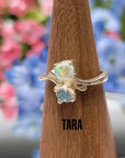 Australian Opal Sterling Silver Ring - Petite Stackable Rings 3