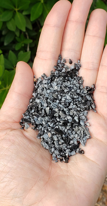 Snowflake Obsidian Gemstone Chips - 1 Ounce Bag