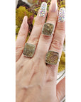 Spectro Pyrite Rainbow Druzy Sterling Silver Ring | Crystal Gemstone Shop. 2
