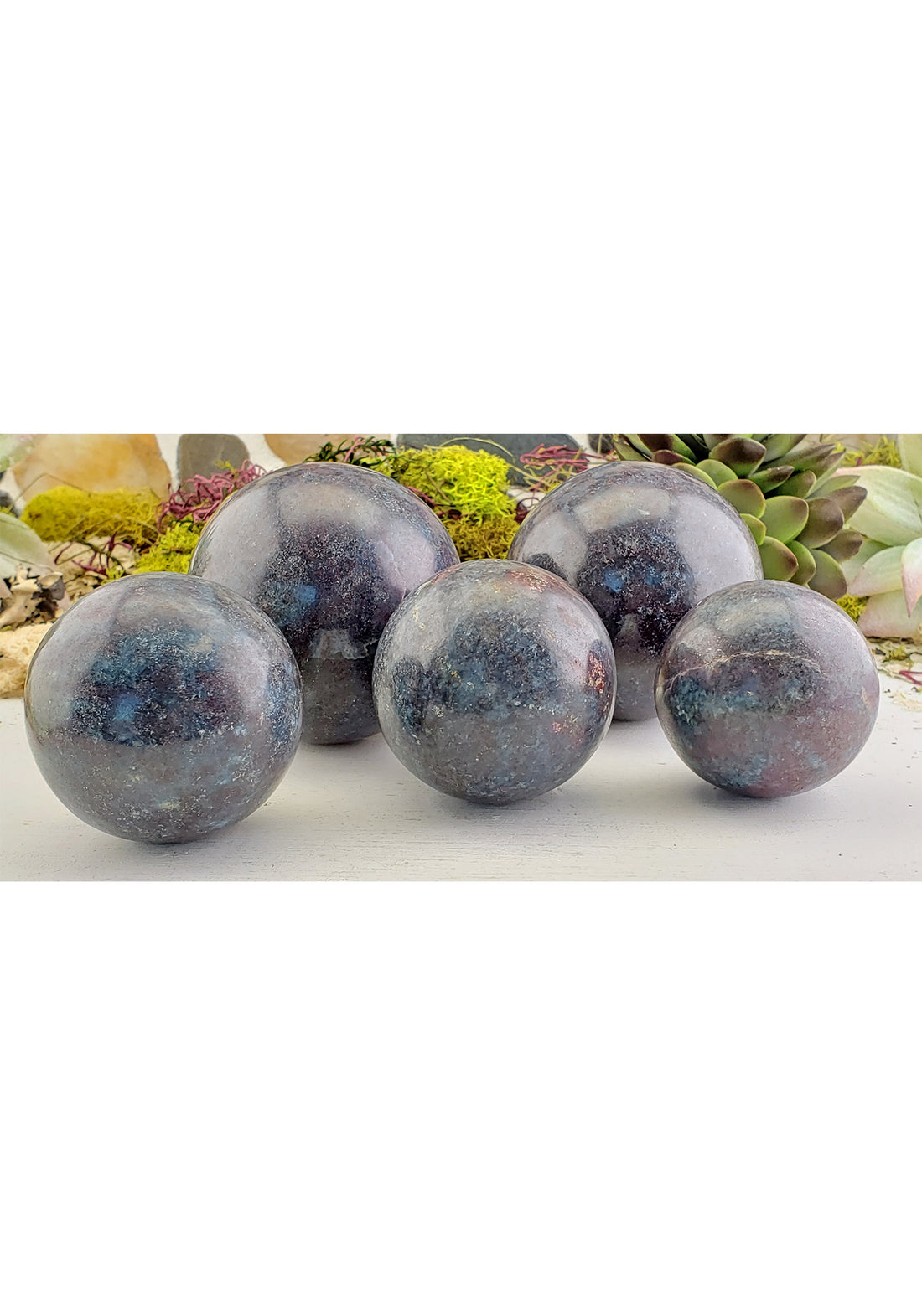 Ruby Kyanite Gemstone Sphere Orb Marble - Multiple Sizes! 6