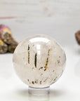 Black Tourmaline Rutilated Quartz Polished Gemstone Sphere Orb 100mm-105mm - Unique!