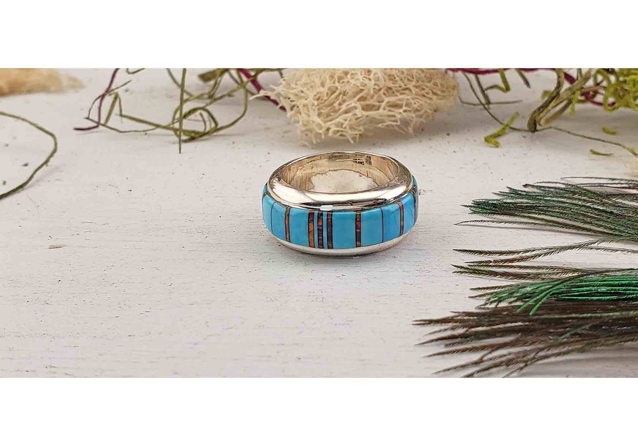 Sterling Inlay store Ring