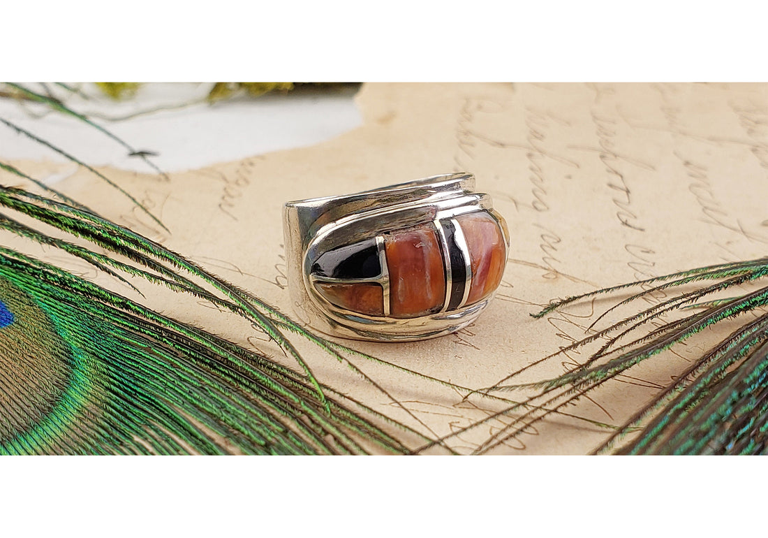 Vintage Sterling Silver & Enamel Ring