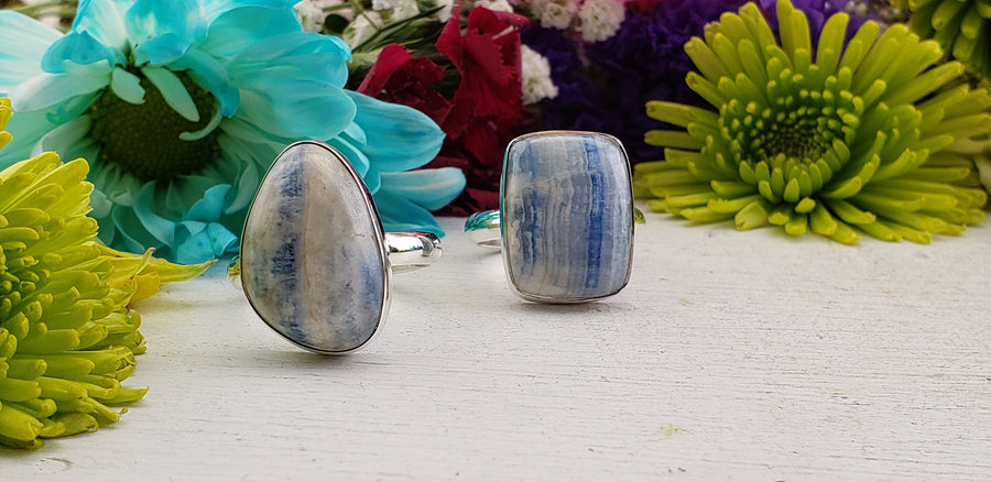 Scheelite Gemstone Sterling Silver Pendant - Azul | Crystal Gemstone Shop.
