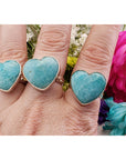 Amazonite Gemstone Sterling Silver Ring - Maita 2