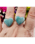 Amazonite Gemstone Sterling Silver Ring - Maita 3