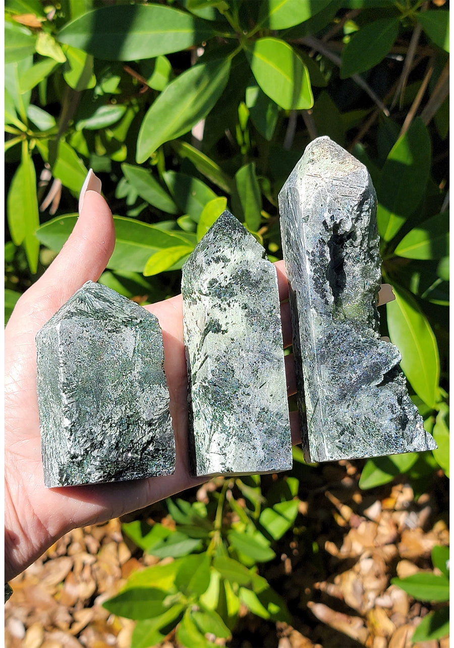 Green Tourmaline Natural Rough Tower