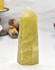 7.0" Lemon Quartz Obelisk Tower Point