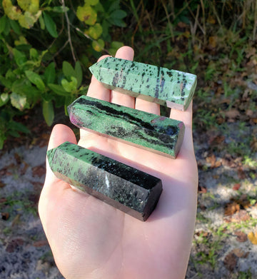 Ruby Zoisite Gemstone Point Tower