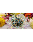 Brilliant Blue Green Teal Turquoise Tumbled Polished GemstoneNatural Turquoise Tumbled Gemstone - One Stone or Bulk Wholesale Lot - Indoors in Bowl