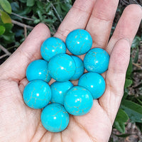 Turquenite Blue Howlite Gemstone Orb Sphere Marble - Stone of Hidden Memories! - 20mm 4