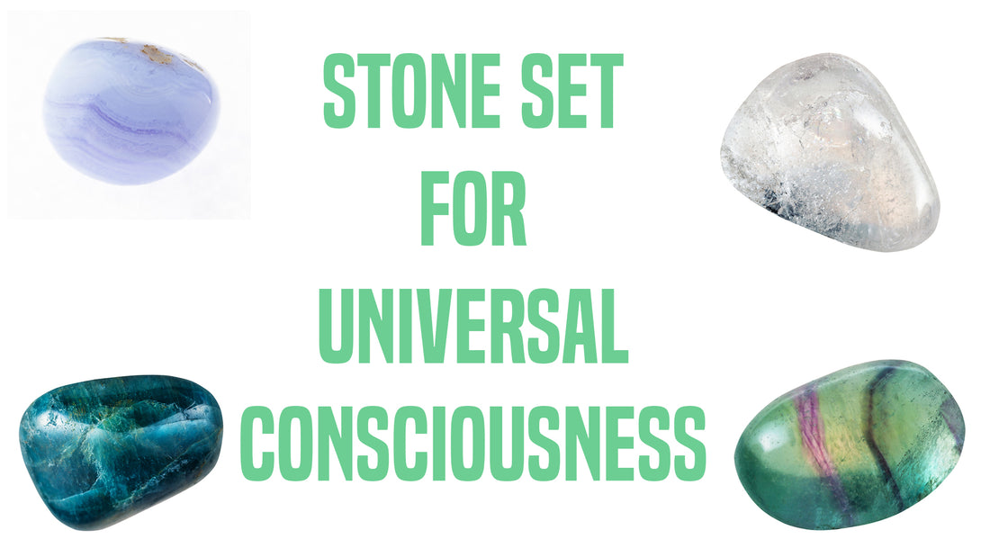 Universal Consciousness Gemstone Pocket Stone Set | Crystal Gemstone Shop.