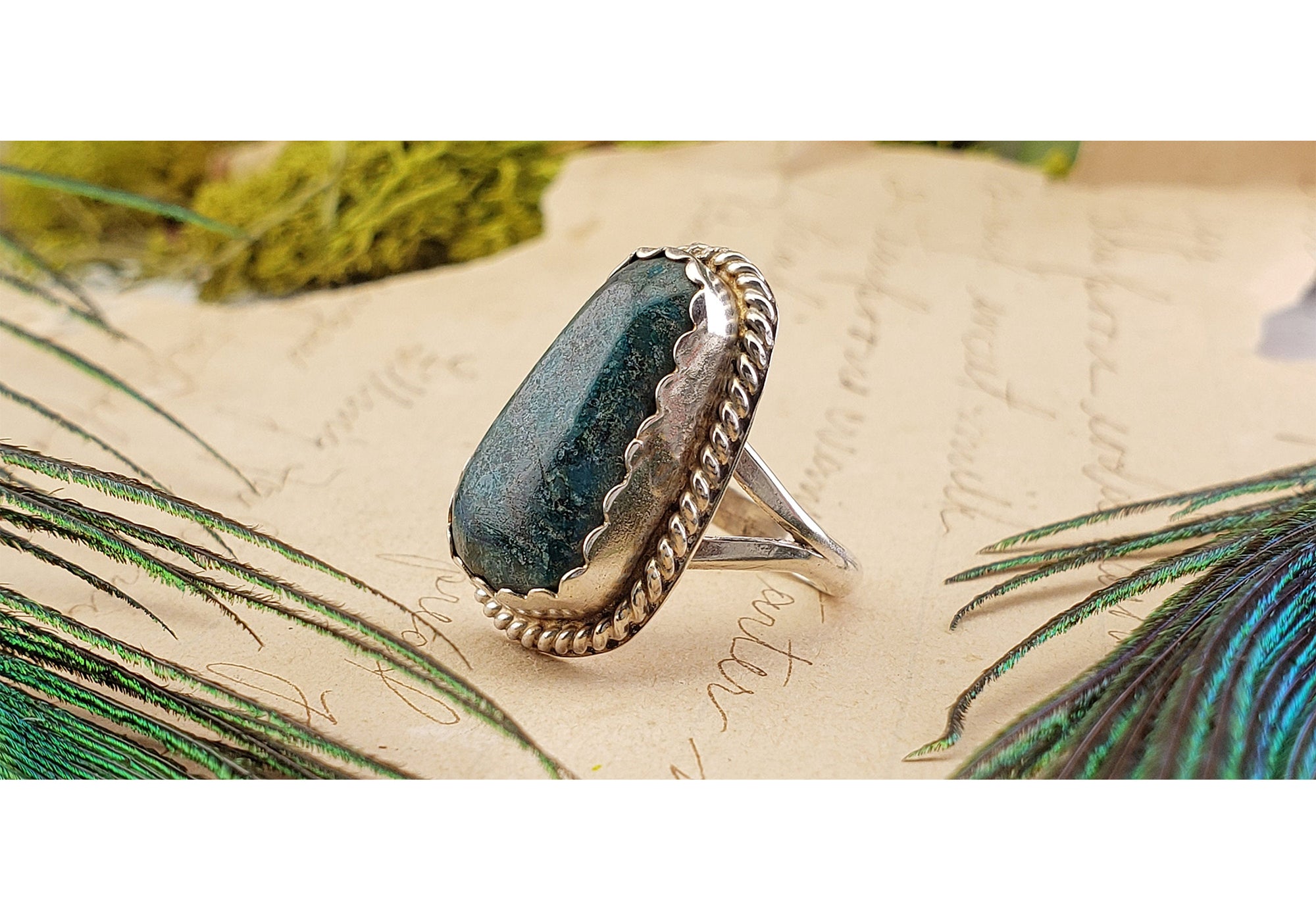 Vintage Sterling Silver Turquoise Gemstone Ring 2