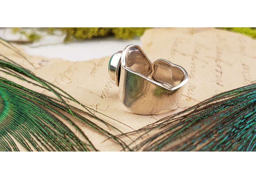 Vintage Sterling Silver Turquoise Gemstone Ring 6