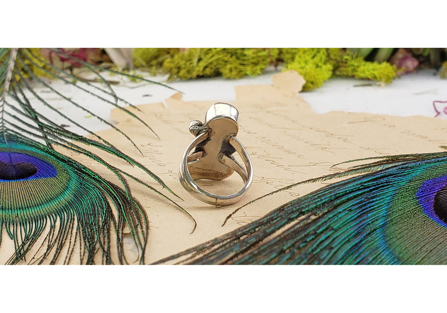 Vintage Sterling Silver Turquoise Gemstone Ring