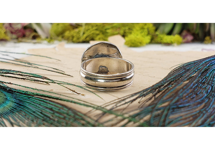 Vintage Sterling Silver Turquoise Gemstone Ring 5