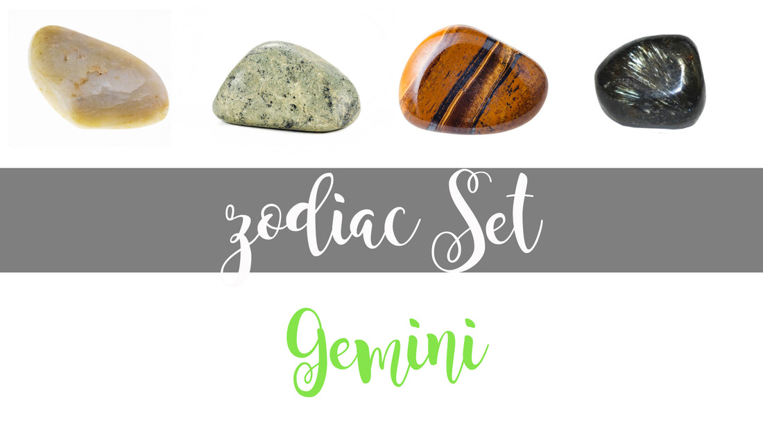 Zodiac Gemini Gemstone Pocket Stone Set | Crystal Gemstone Shop.