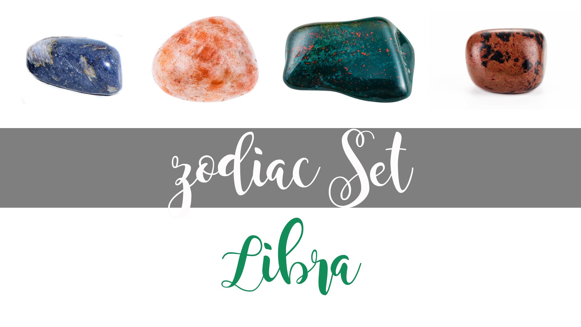 Zodiac Libra Gemstone Pocket Stone Set | Crystal Gemstone Shop.