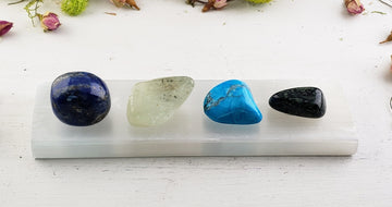 Pisces Zodiac Kit, Tumbled Crystals and Charging Plate | Crystal Gemstone Shop.