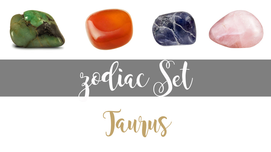 Zodiac Taurus Gemstone Pocket Stone Set | Crystal Gemstone Shop.